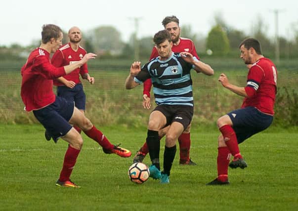 Action from Leverton's victory over Ruskington. Photo: Nick Johnson.