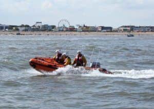 Skegness Inshore Lifeboat was launched after reports of a kite surfer in difficulty. ANL-171024-125508001