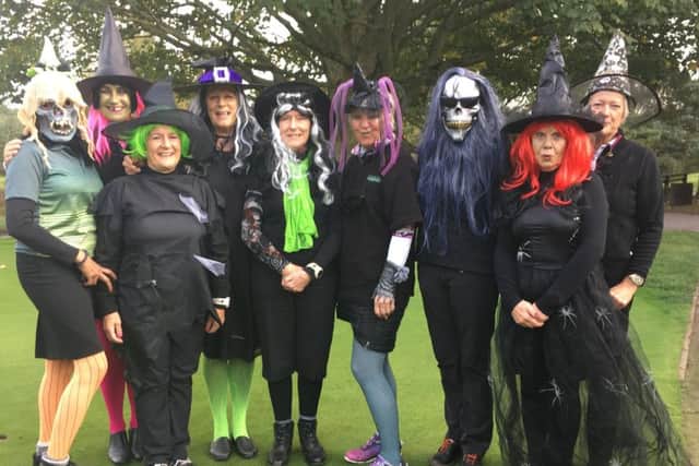 The 'Wicked Witches' of Market Rasen Golf Club before they took part in the 'Witches Brew' competition, including best-dressed winner Pauline Neal (second right) EMN-171030-085214002