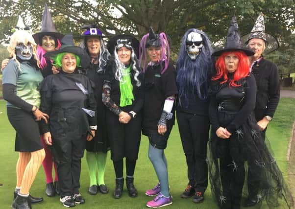 The 'Wicked Witches' of Market Rasen Golf Club before they took part in the 'Witches Brew' competition, including best-dressed winner Pauline Neal (second right) EMN-171030-085214002