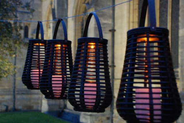 The lanterns on display during a recent test. Photo: Quinstone UK