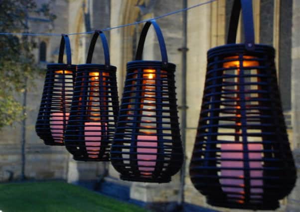 The lanterns on display during a recent test. Photo: Quinstone UK