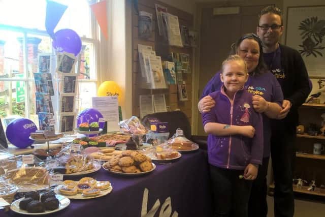 Naomi Wentzell, husband Chris and their niece Izzy at the fundraiser.