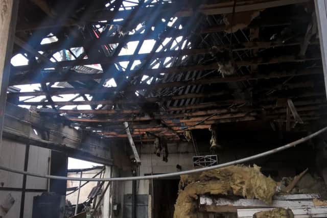 The aftermath following the fire.