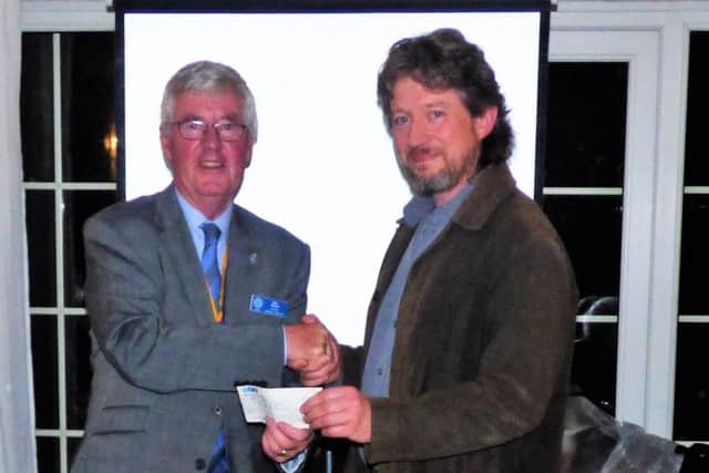 Club president Bill Wood, pictured with Andrew White.
