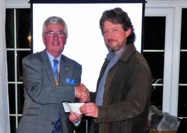 Club president Bill Wood, pictured with Andrew White.