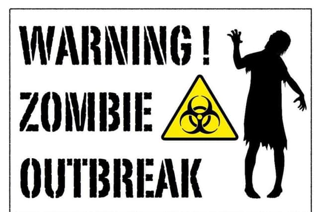 Spilsby Theatre celebrated Halloween with a Zombie Walk through the town. ANL-170111-070928001