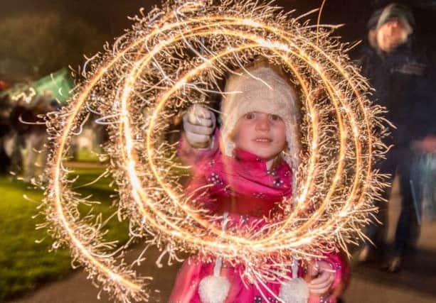 Sparkling night. Fun at the Lincolnshire Aviation Centre fireworks display. Photo: John Aron. ANL-170211-164957001