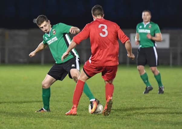 Sleaford Town's leading scorer George Couzens was unable to add to his tally against Kirby Muxloe EMN-171113-182532002