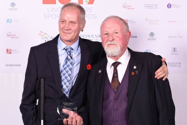 Disabled Sportsperson of the Year Stuart Rodgers (left) with coach and mentor Rick Smith EMN-170811-154554002