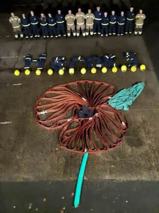 Skegness Fire Cadets found a special way to mark Remembrance Day. ANL-171011-143003001