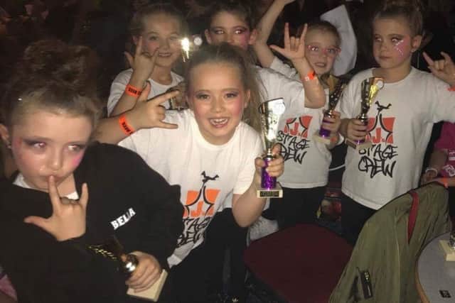 Members of the Energy team, trophy winners at the Gee Bees event.