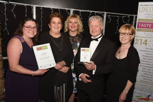 The Red Lion, in Digby, with their awards. Picture: Lincolnshire Life Magazine