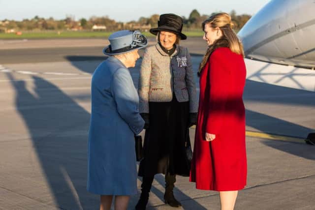 Her Majesty The Queen was welcomed to Humberside Airport by Managing Director Deborah Zost, with the Lord-Lieutenant of East Riding of Yorkshire