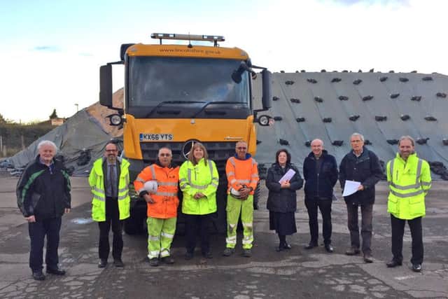 The blessing and ceremony at the Horncastle gritting depot. EMN-171120-133538001