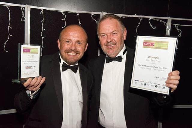Chris and Jonathan Wilkinson-White receiving their Lincolnshire Taste of Excellence award. ANL-171121-092146001