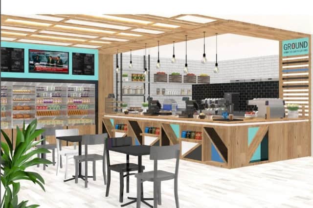 An artist's impression of how the new coffee shops will look.