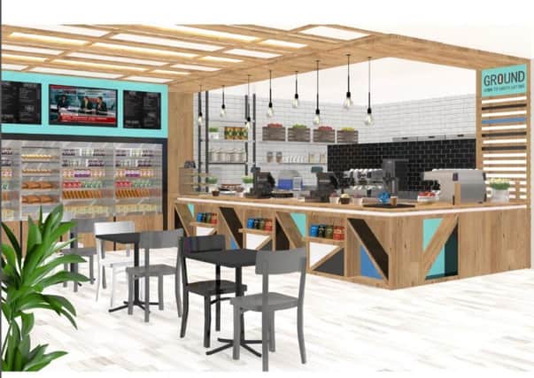 An artist's impression of how the new coffee shops will look.