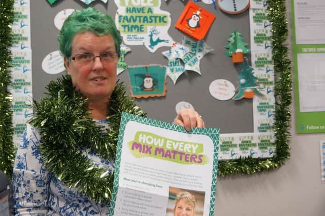 Jayne Gillard has dyed her hair green to highlight the work of Macmillan Cancer Support EMN-171127-150038001