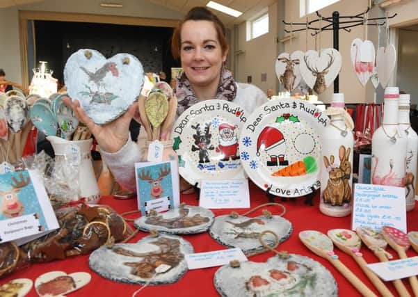Christmas Market at Digby Memorial Hall. Charlotte Morey of Sleaford with her homemade crafts. EMN-171127-121458001