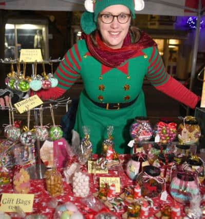 Kate Dennett, of Sweet Vanila at Spilsby Christmas market and lights switch-on. Photo: MSKP-251117-6 ANL-171127-133525001